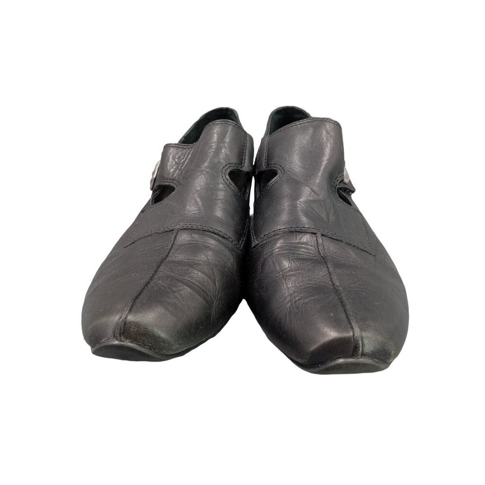 Josef Seibel Tina Black Dress Pump Shoes EUR 41 US 10 Split Toe Mary Jane Strap - Picture 4 of 12